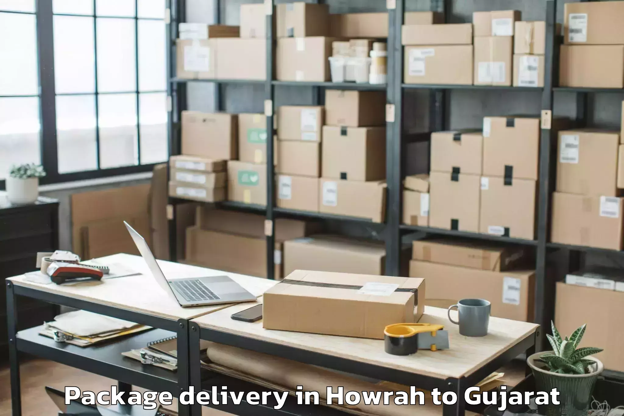 Hassle-Free Howrah to Madhav Kampo Package Delivery